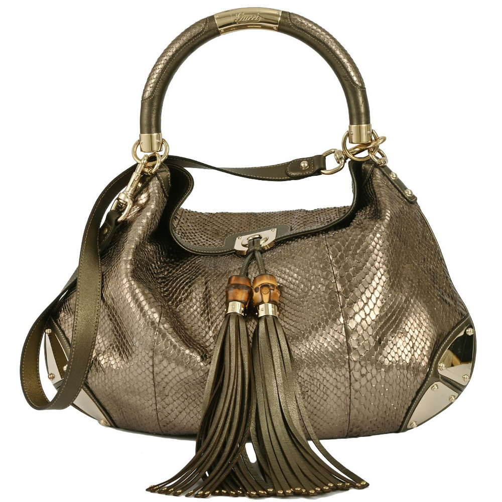 Gucci Python Metallic Snake 2way One Shoulder Bag… - image 1